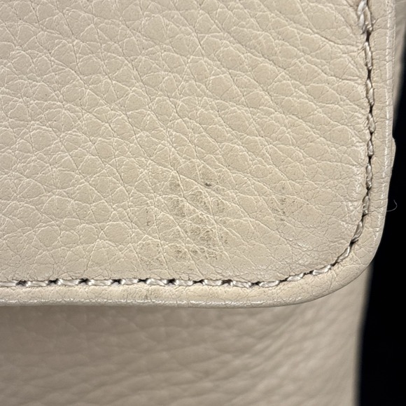 Calvin Klein Pebbled Leather Peach Chain Crossbody Purse Gold Lock Charm EUC‎ - Picture 8 of 16